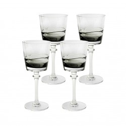 NOWOŚĆ 56940 KARE komplet 4 kieliszków do czerwonego   wina MIMI 21 cm szary  King Home