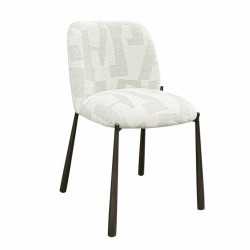 NOWOŚĆ S4776 BEIGE GRAFFIC RICHMOND zestaw 2 krzeseł LANA jasny beż  King Home