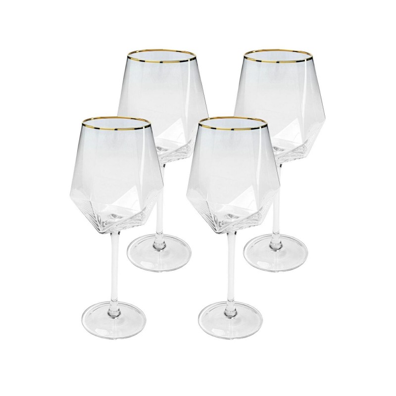 NOWOŚĆ 52213 KARE komplet 4 kieliszków do wina DIAMOND RIM 525 ml King Home NOWOŚĆ 52213 KARE komplet 4 kieliszków do wina DIAMOND RIM 525 ml King Home