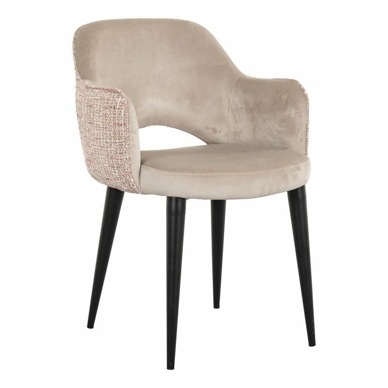 NOWOŚĆ S4483 TRENDY ROSE RICHMOND krzesło GIOVANNA beżowy welur / trendy róż King Home NOWOŚĆ S4483 TRENDY ROSE RICHMOND krzesło GIOVANNA beżowy welur / trendy róż King Home