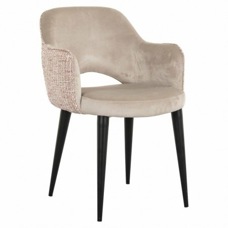 NOWOŚĆ S4483 TRENDY ROSE RICHMOND krzesło GIOVANNA beżowy welur / trendy róż King Home NOWOŚĆ S4483 TRENDY ROSE RICHMOND krzesło GIOVANNA beżowy welur / trendy róż King Home