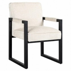 NOWOŚĆ S4707 WHITE CHENILLE RICHMOND krzesło BECK białe  King Home