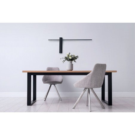 MAXLIGHT W0283 KINKIET SABRE 91 cm CZARNY IP23, ściemnialny z włącznikiem d