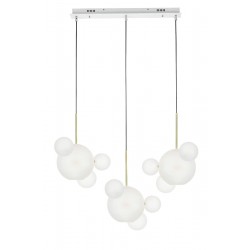 NOWOŚĆ MSE1501100546 MOOSEE lampa wisząca CAPRI LINE 3 złota   / biała - 180 LED, aluminium, szkło  King Home