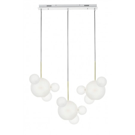 NOWOŚĆ MSE1501100546 MOOSEE lampa wisząca CAPRI LINE 3 złota   / biała - 180 LED, aluminium, szkło  King Home