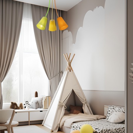 NOWOŚĆ 2106WIRE COLOUR LAMPA SUFITOWA 3 Tk Lighting