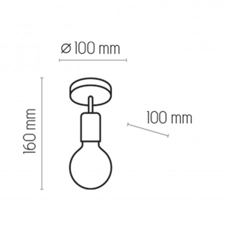 NOWOŚĆ 1901RETRO LAMPA SUFITOWA 1 CZARNY / PATYNA Tk Lighting