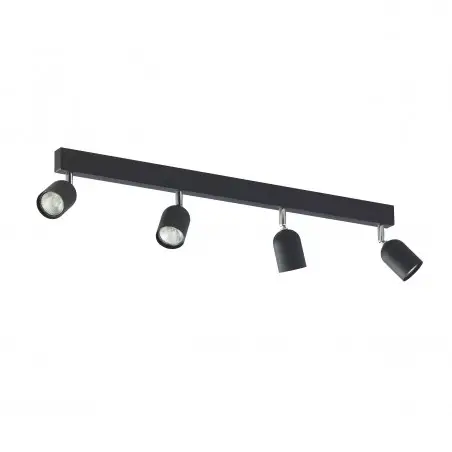 NOWOŚĆ 1009TOP BLACK LAMPA SUFITOWA 4 PŁ Tk Lighting