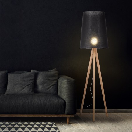 NOWOŚĆ 5599WALZ BLACK LAMPA PODŁOGOWA 1  FSC 100%, SA-COC-006060 Tk Lighting