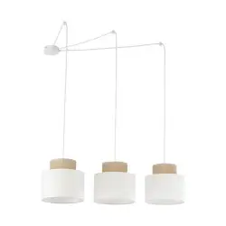 NOWOŚĆ 2345DUO WHITE JUTA LAMPA WISZACA 3 Tk Lighting