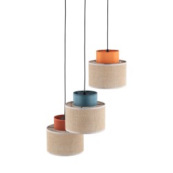 NOWOŚĆ 2759DUO JUTA MIX LAMPA WISZACA 3 KOŁO Tk Lighting
