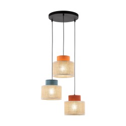 NOWOŚĆ 2759DUO JUTA MIX LAMPA WISZACA 3 KOŁO Tk Lighting