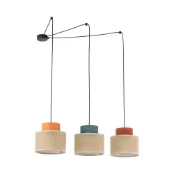 NOWOŚĆ 3140DUO JUTA MIX LAMPA WISZACA 3 Tk Lighting