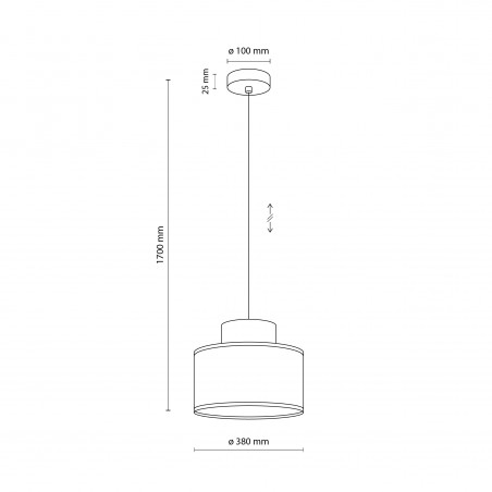 NOWOŚĆ 3227DUO JUTA ORANGE LAMPA WISZACA 1 Tk Lighting