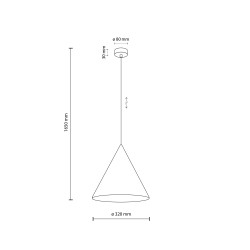 NOWOŚĆ 3280CONO ORANGE LAMPA WISZACA 1 L Tk Lighting