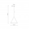 NOWOŚĆ 3280CONO ORANGE LAMPA WISZACA 1 L Tk Lighting