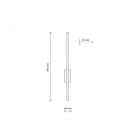 NOWOŚĆ 6627FLASH BLACK KINKIET 1 LED M Tk Lighting