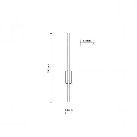 NOWOŚĆ 6627FLASH BLACK KINKIET 1 LED M Tk Lighting