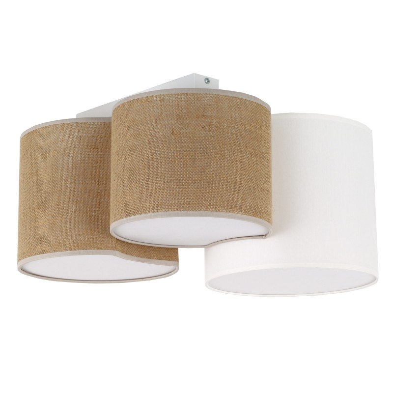 NOWOŚĆ 5907MONA JUTA LAMPA SUFITOWA 3 Tk Lighting