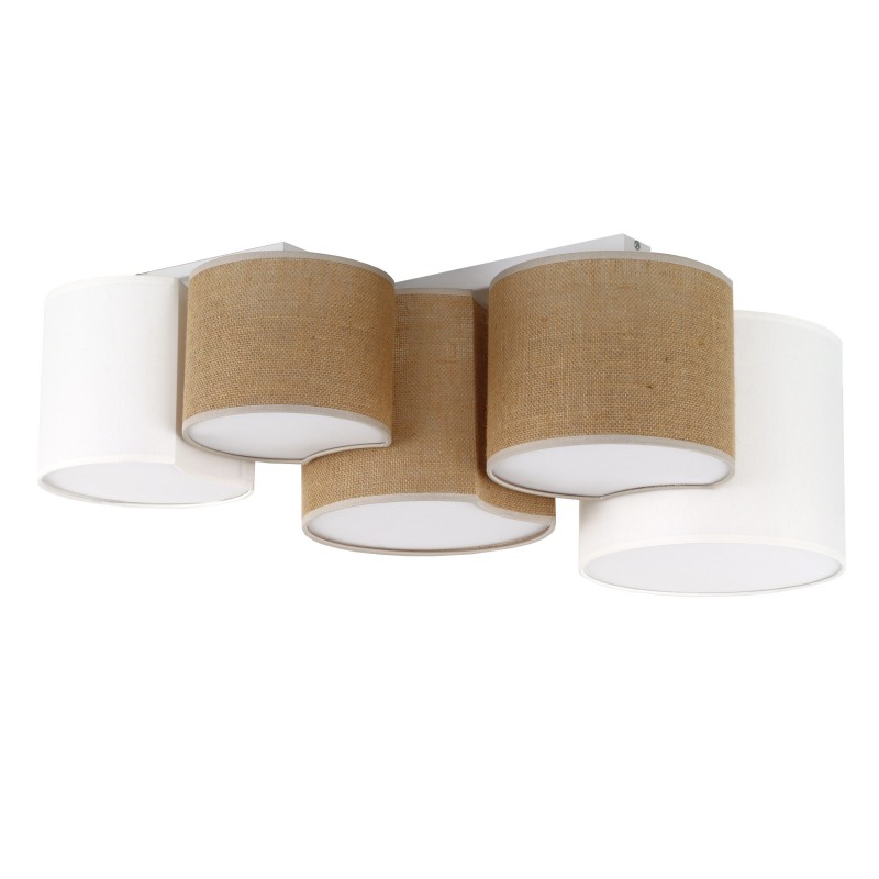 NOWOŚĆ 5909MONA JUTA LAMPA SUFITOWA 5 Tk Lighting