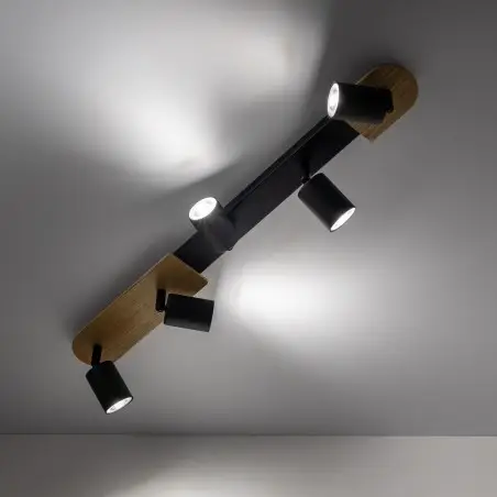 NOWOŚĆ 5777COVER WOOD LAMPA SUFITOWA 5 Tk Lighting