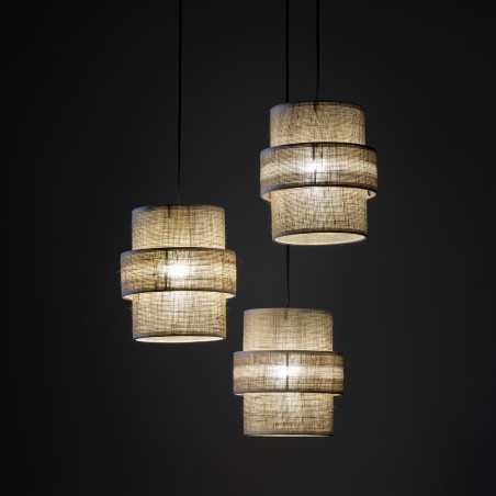 NOWOŚĆ 6098CALISTO JUTA LAMPA WISZACA 3 KOŁO Tk Lighting