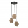 NOWOŚĆ 6098CALISTO JUTA LAMPA WISZACA 3 KOŁO Tk Lighting