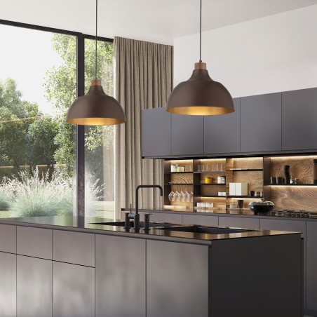 NOWOŚĆ 6926CAP BROWN LAMPA WISZĄCA 1 Tk Lighting