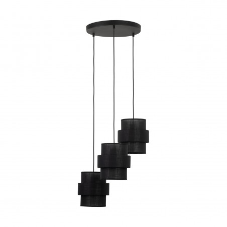 NOWOŚĆ 5981CALISTO BLACK LAMPA WISZĄCA 3  KOŁO Tk Lighting