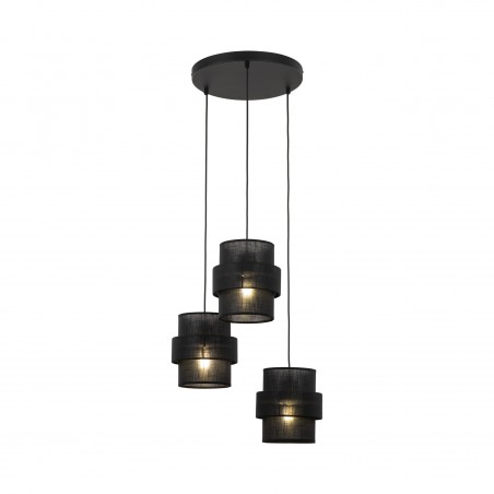 NOWOŚĆ 5981CALISTO BLACK LAMPA WISZĄCA 3  KOŁO Tk Lighting