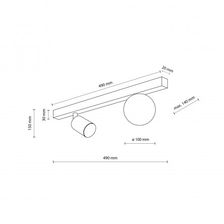 NOWOŚĆ 10000VOX LAMPA SUFITOWA 2 Tk Lighting