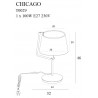 MAXLIGHT T0029 LAMPA STOŁOWA CHICAGO CZARNA + CZARNY ABAŻUR