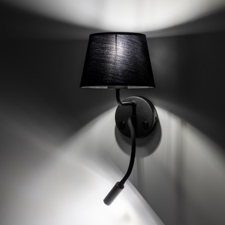 NOWOŚĆ 10081MAJA BLACK KINKIET 2 E27 + G9 Tk Lighting