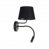 NOWOŚĆ 10081MAJA BLACK KINKIET 2 E27 + G9 Tk Lighting