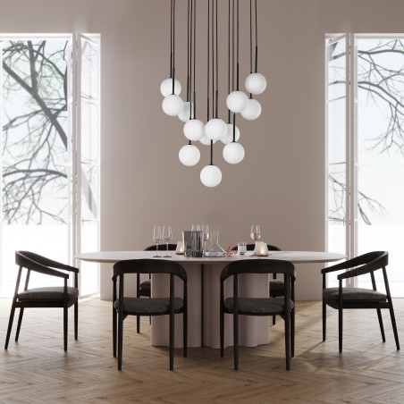 NOWOŚĆ 10079MARTIN BLACK WHITE LAMPA WISZACA 13 Tk Lighting