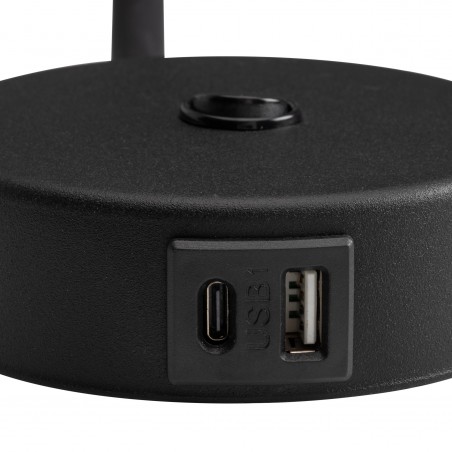 NOWOŚĆ 10200LAGOS BLACK  KINKIET 1  USB Tk Lighting