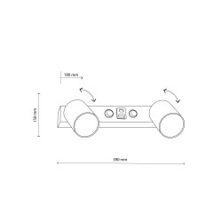 NOWOŚĆ 10276TOP WHITE 2 KINKIET Z USB Tk Lighting