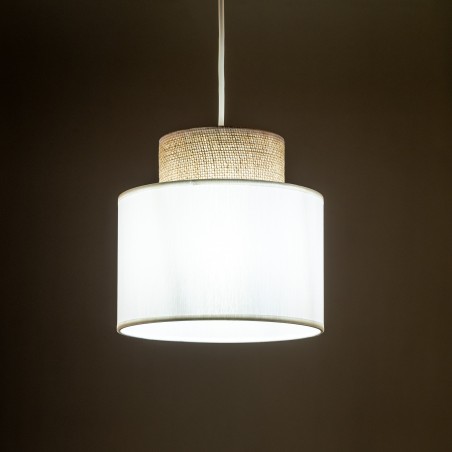 NOWOŚĆ 10078DUO WHITE JUTA LAMPA WISZĄCA 1 Tk Lighting