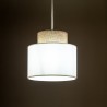 NOWOŚĆ 10078DUO WHITE JUTA LAMPA WISZĄCA 1 Tk Lighting