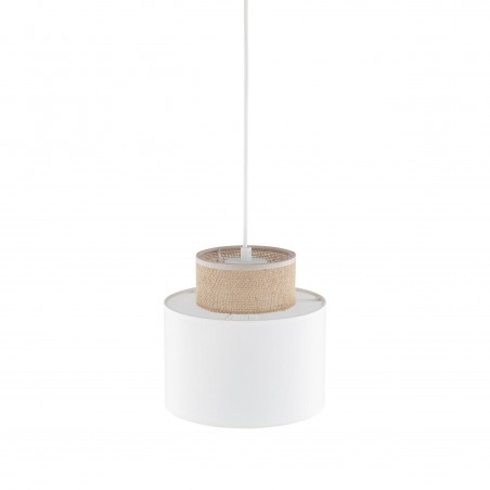 NOWOŚĆ 10078DUO WHITE JUTA LAMPA WISZĄCA 1 Tk Lighting