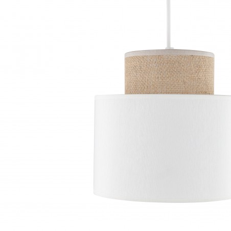 NOWOŚĆ 10078DUO WHITE JUTA LAMPA WISZĄCA 1 Tk Lighting