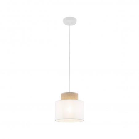 NOWOŚĆ 10078DUO WHITE JUTA LAMPA WISZĄCA 1 Tk Lighting