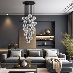 NOWOŚĆ 10099NILOS BLACK GOLD LAMPA WISZACA 26 Tk Lighting