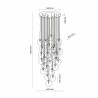 NOWOŚĆ 10099NILOS BLACK GOLD LAMPA WISZACA 26 Tk Lighting