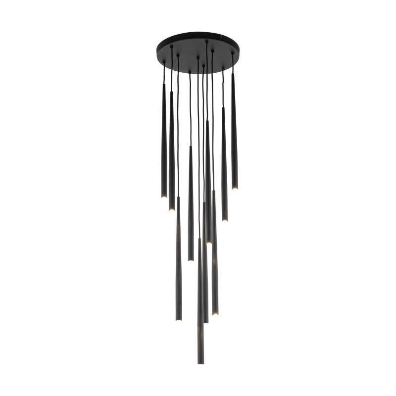 NOWOŚĆ 10114PIANO BLACK LAMPA WISZACA 10 Tk Lighting