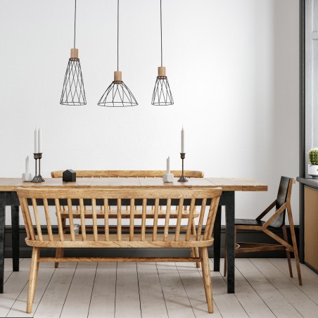 NOWOŚĆ 10158MODESTO WOOD SOSNA LAMPA WISZACA 3 Tk Lighting