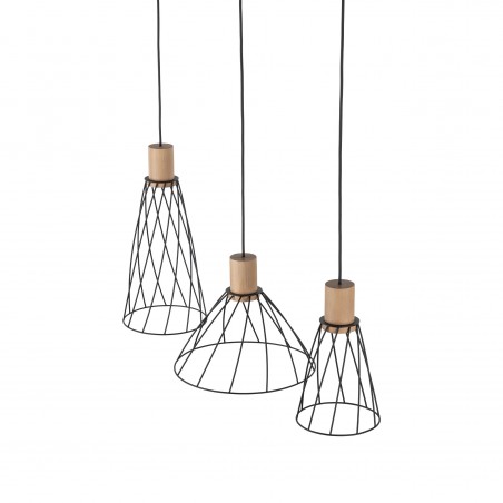 NOWOŚĆ 10158MODESTO WOOD SOSNA LAMPA WISZACA 3 Tk Lighting