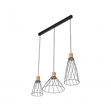 NOWOŚĆ 10158MODESTO WOOD SOSNA LAMPA WISZACA 3 Tk Lighting