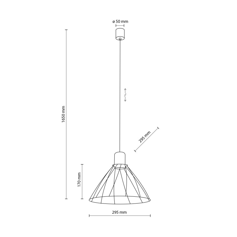 NOWOŚĆ 10160MODESTO BLACK LAMPA WISZACA 1 Tk Lighting