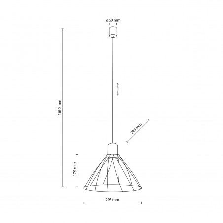 NOWOŚĆ 10160MODESTO BLACK LAMPA WISZACA 1 Tk Lighting